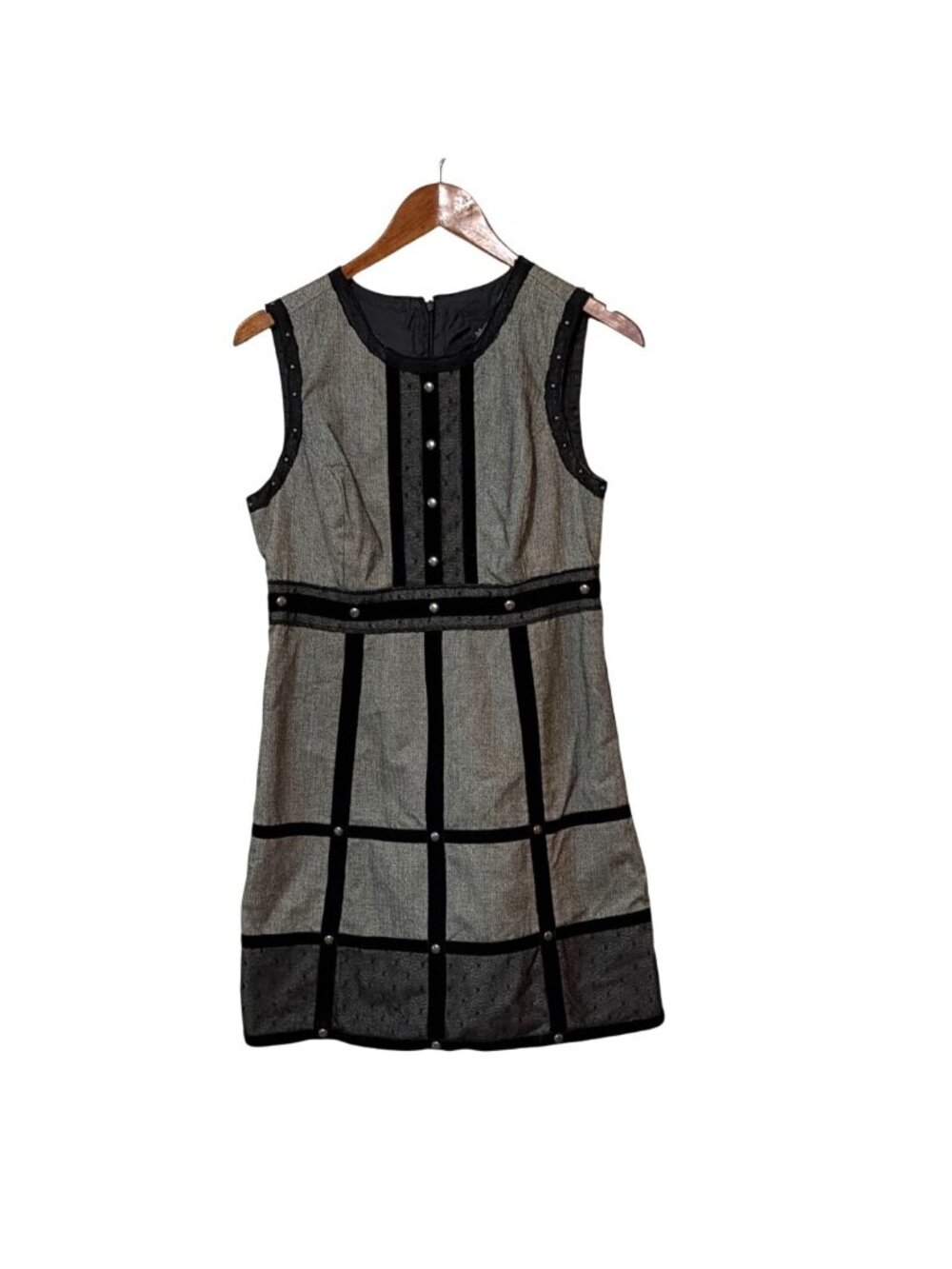 Anna Sui Juniors Size 9 Sleeveless Stem Punk Grunge Goth Career Modern Business